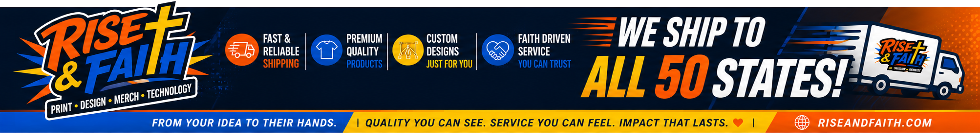 Rise & Faith Custom Print | Custom Apparel & Branding